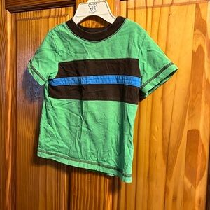 Boys green/brown/blue stripe short sleeve shirt by Circo size 18 months